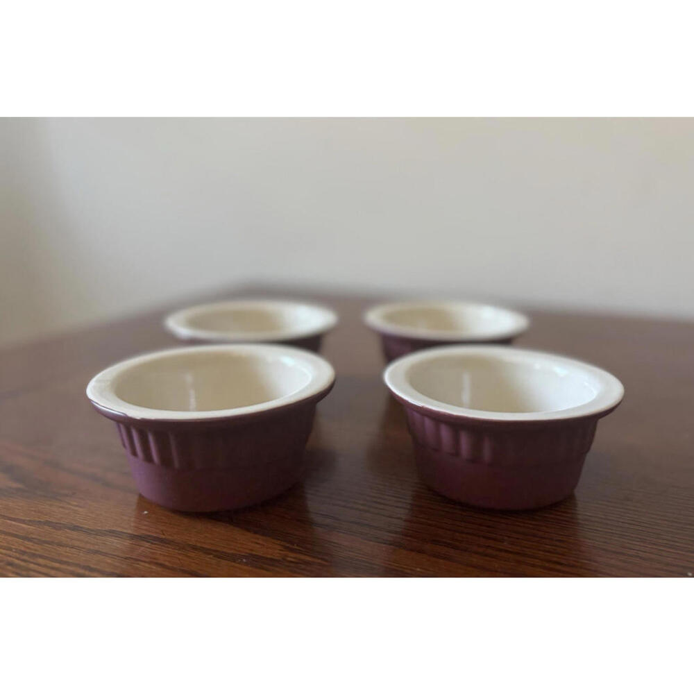 Set of 4 KitchenAid Custard Ramekins Food Prep Bowls 4 oz Empire Red Bake Dish